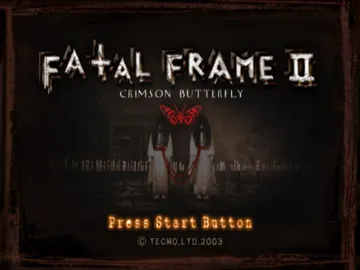 Fatal Frame II - Crimson Butterfly screen shot title